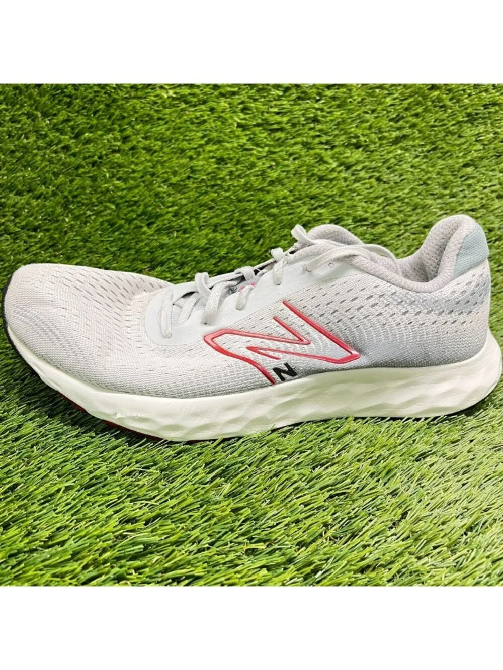 New Balance 520 v8 Mens Size 10.5 Gray Red White Athletic Running Shoes Sneakers